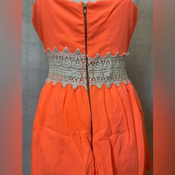 Live 4 Truth Orange Spaghetti Strap Short Jumpsuit Women's Size M BWT - Picture 12 of 12